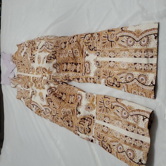 Free People Alpine Glow Printed Snow Bib Brushed Sail Paisley - Picture 4 of 12